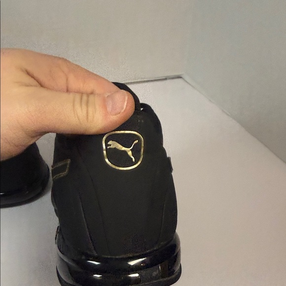 Puma Black Sneakers with Gold Details size 13. - Picture 6 of 7